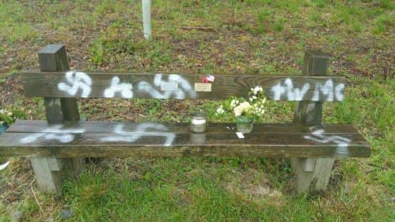 Vandalism at Twyford Woods. Photo: Lincolnshire Police