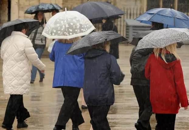 There is a rain weather warning in Peterborough and Cambridgeshire