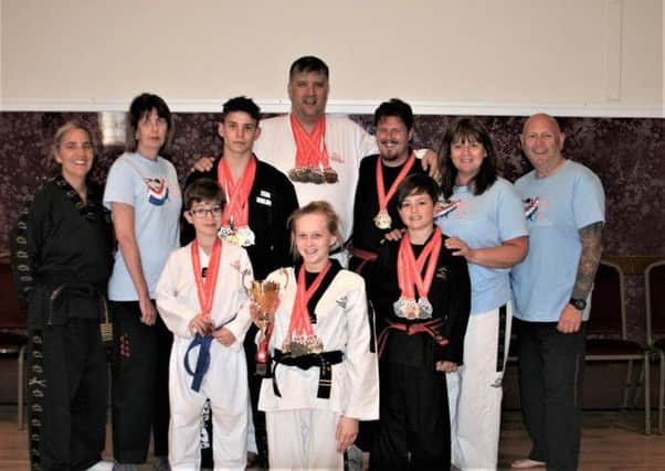 The Annabel Murcott School of Tae Kwon Do team that brought back 16 trophies from the European Championships in Croatia.