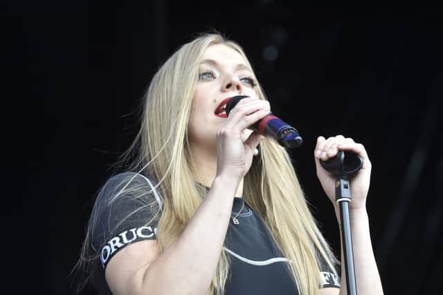 Craig David concert at the Weston Homes Stadium, London Road. Becky Hill on stage EMN-190906-101945009
