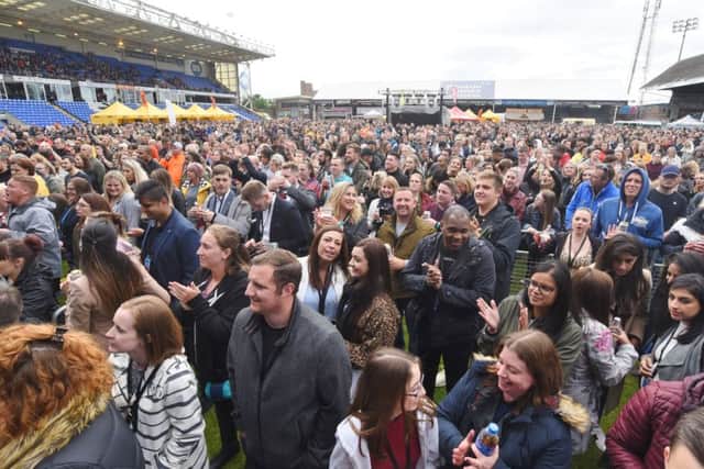Craig David concert at the Weston Homes Stadium, London Road. Fans at the show EMN-190906-102103009