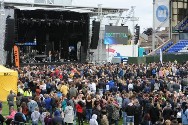 Craig David concert at the Weston Homes Stadium, London Road. Fans at the show EMN-190906-102126009