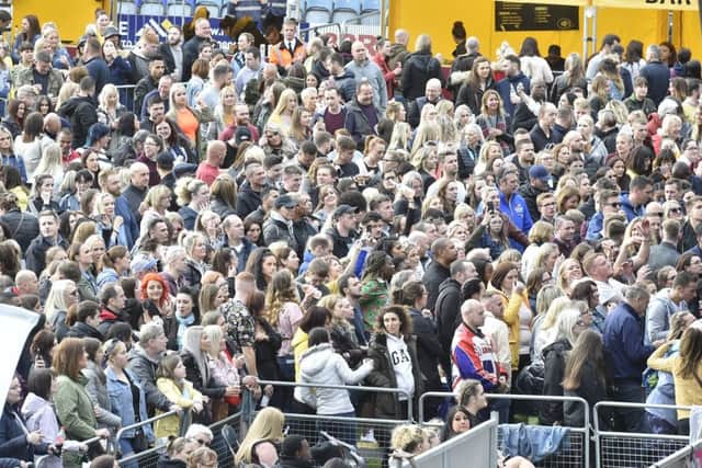 Craig David concert at the Weston Homes Stadium, London Road. Fans at the show EMN-190906-102232009
