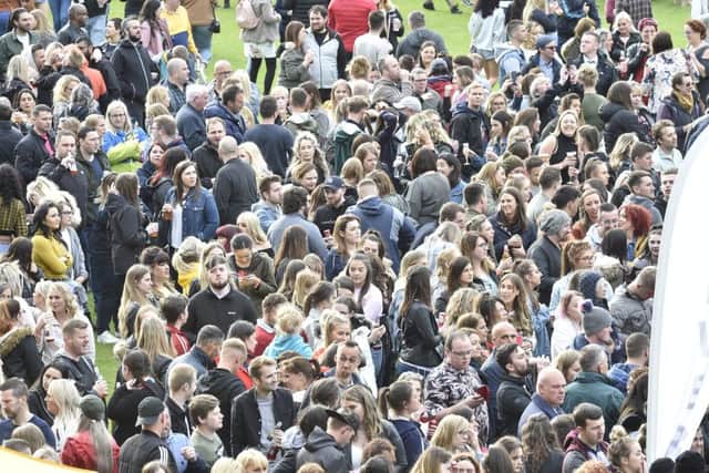 Craig David concert at the Weston Homes Stadium, London Road. Fans at the show EMN-190906-102254009
