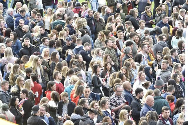 Craig David concert at the Weston Homes Stadium, London Road. Fans at the show EMN-190906-102305009