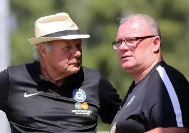 Posh director of football Barry Fry (left) and current Gillingham manager Steve Evans have been active in the transfer market. Photo: Joe Dent/theposh.com.