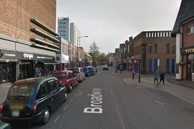 There were seven reports of violence and sexual offences in or near a shopping area close to Broadway.