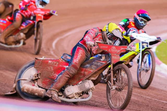 Josh Bates in front for Panthers at Belle Vue. Photo: Taylor Lanning,