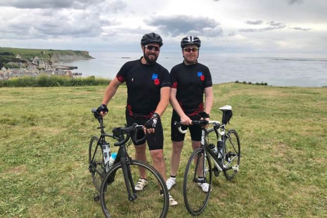 James and James Clements on their trip to Normandy