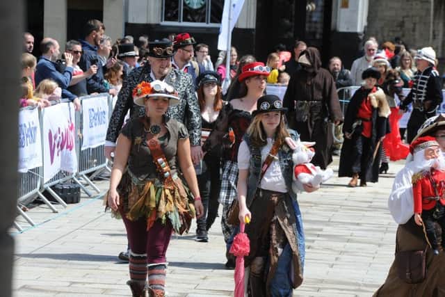 Peterborough Heritage Festival 2019. Steam Punk enthuiasts EMN-190616-213950009