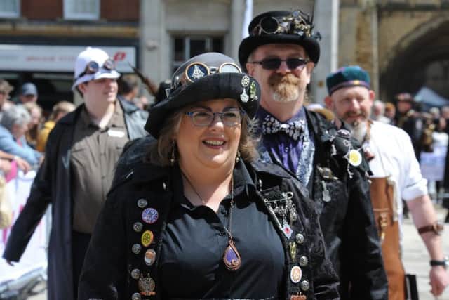Peterborough Heritage Festival 2019. Steam Punk enthuiasts EMN-190616-214001009