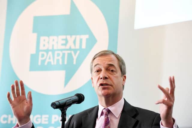 Brexit Party leader Nigel Farage during a presentation on postal votes at Carlton House Terrace in London. PRESS ASSOCIATION Photo. Picture date: Monday June 24, 2019. Photo credit: Stefan Rousseau/PA Wire POLITICS_Farage_10514016.JPG