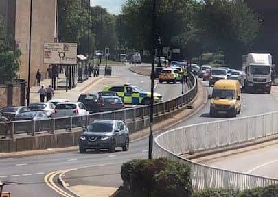 The scene in Bourges Boulevard this morning