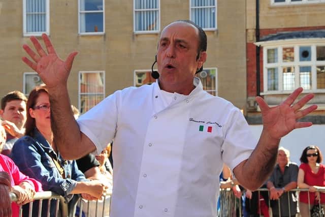 From the 2013 Italian Festival -Television Chef Gennaro Contaldo cooking for the crowd