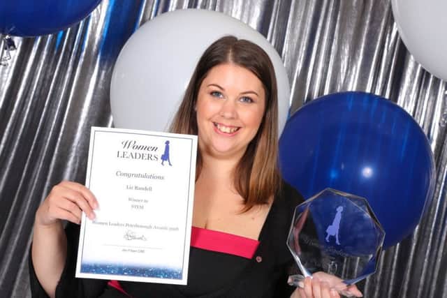 Liz Randell, Winning the STEM award at the Peterborough Women Leaders awards
