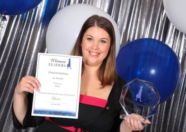 Liz Randell, Winning the STEM award at the Peterborough Women Leaders awards