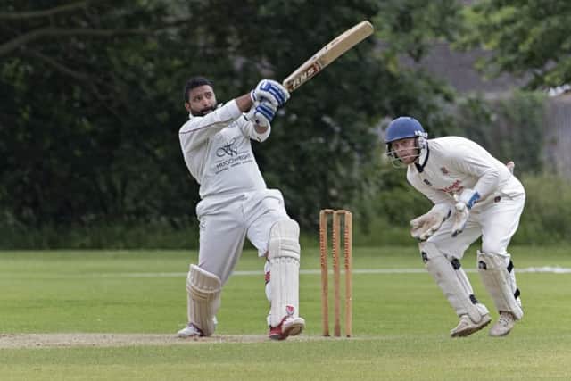 Shardul Brahmbhatt on his way to 55 for March against Wisbech. Photo: Pat Ringham.