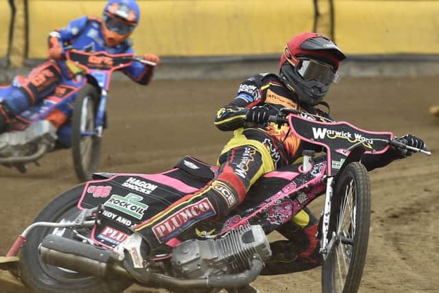 Panthers rider Josh Bates in action for Leicester during the Championship Fours. Photo: David Lowndes.