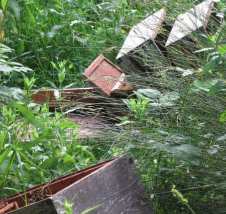 The hives were destroyed last week