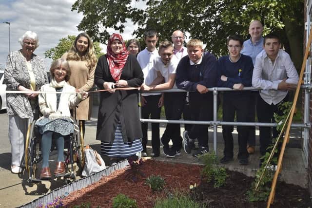 The unveiling of the new garden area
