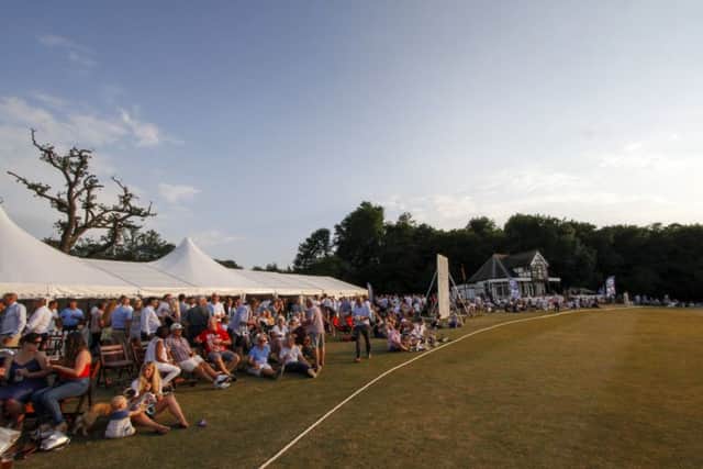 A regular scene during cricket week at Burghley Park.