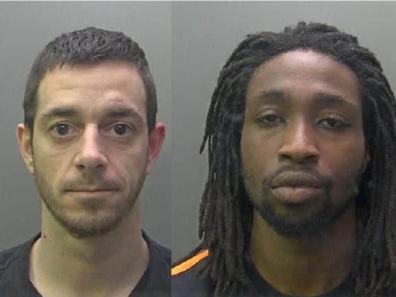 Tiago Caiado (31) and Nuno Vares (22), both of no fixed address, have been jailed for three years each for dealing heroin and cocaine.
