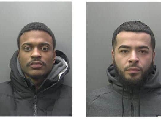 Ryan Gerald, 26, and Serkan Mengene, 27, were jailed for a total of more than eight years between them. They were caught dealing drugs by police.