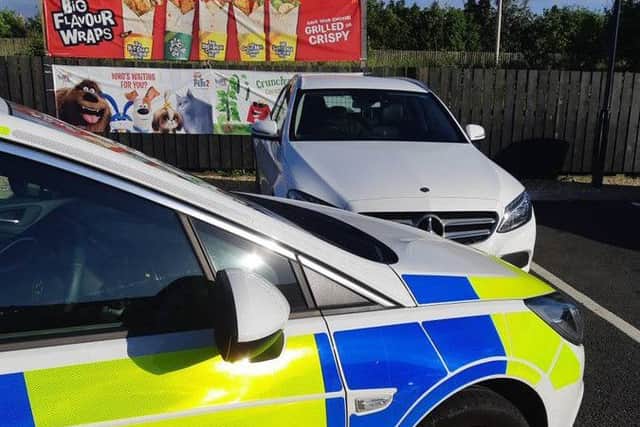 Police at the McDonald's in Eye Green. Photo: Cambridgeshire police