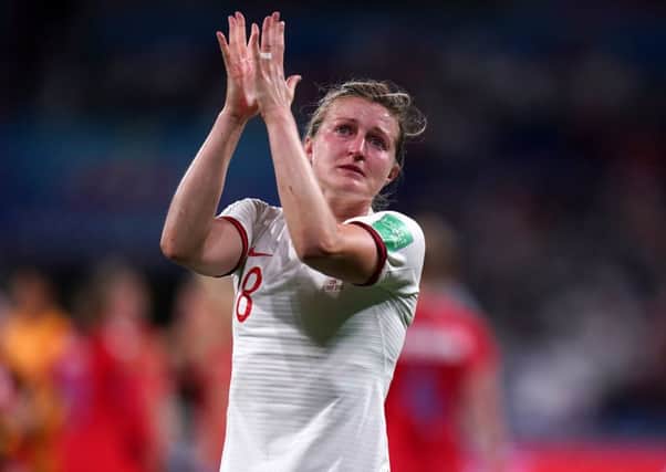 Tears from England's Ellen White after the World Cup exit.