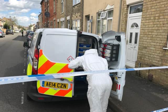 Police at the scene this week