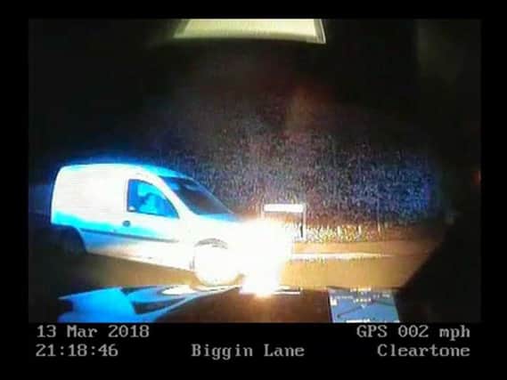 Dash cam footage from police of the chase