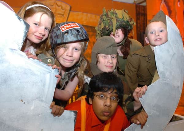 The 2006 cast of  Humpty Dumpty at Great Gidding village hall with  Himesh Patel as Humpty