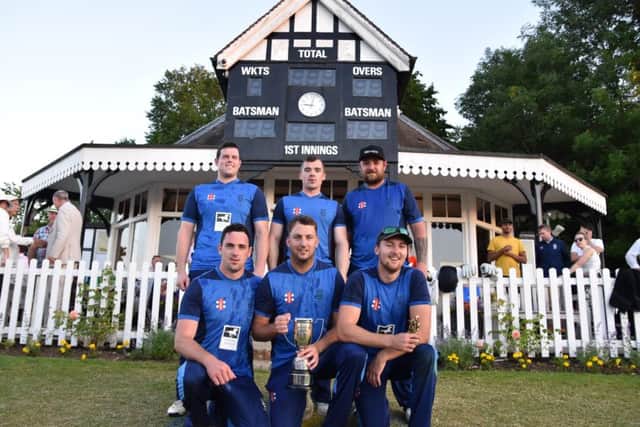 The winning Bourne team with the Burghley Park sixes trophy. Photo: James Biggs.