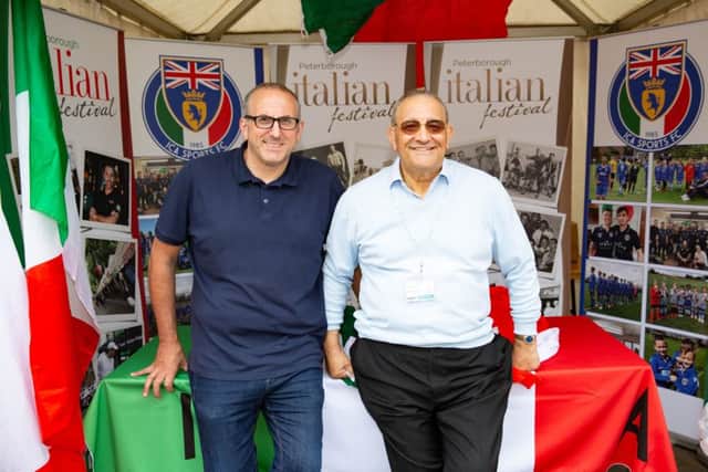 Marco Cereste and Domanico D'Angelo at the italian festival,City Centre, Peterborough07/07/2019. Picture by Terry Harris / Peterborough Telegraph. THA