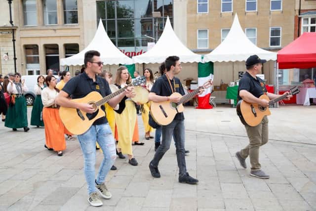 Dancers and Musicians at the Italian festival,City Centre, Peterborough07/07/2019. Picture by Terry Harris / Peterborough Telegraph. THA