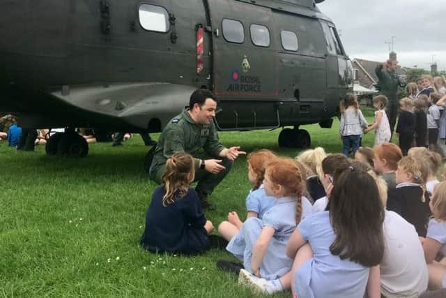 The school visit by the RAF