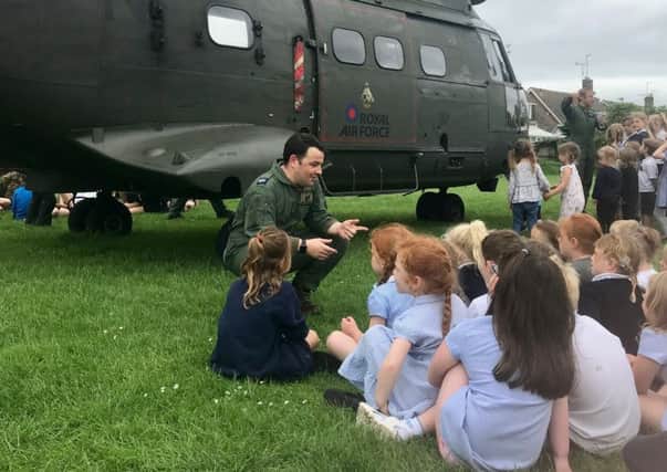 The school visit by the RAF