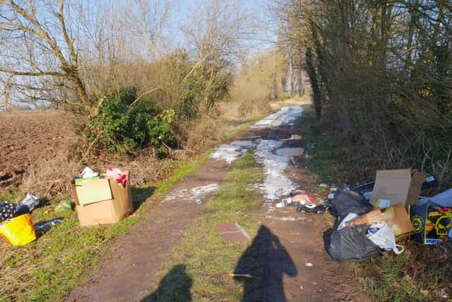 The fly-tipping discovered by the council