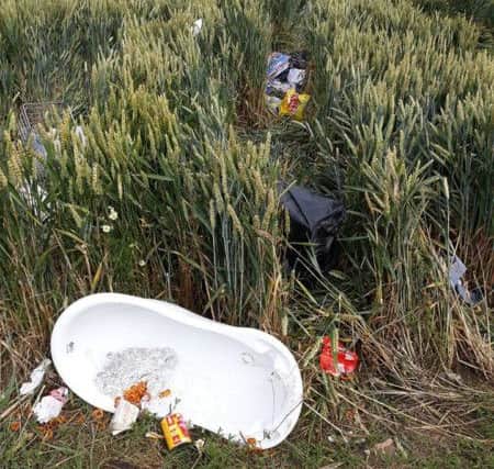 Mess said to have been left by the group of travellers. Pic: Cllr Hiller