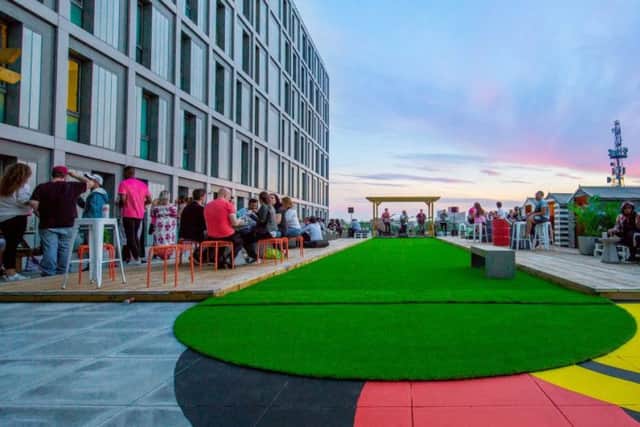 An impression of the roof garden
