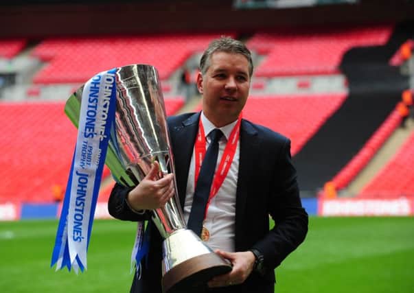 Manager Darren Ferguson after Posh had won the 2013-14 EFL Trophy Final at Wembley.