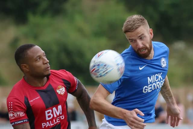 Mark Beevers in action against Kettering. Photo: Joe Dent