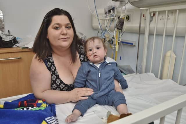 Ashley Hardt and her son Benjamin who had a heart transplant at the Freeman Hospital, Newcastle-on-Tyne EMN-180524-204716009