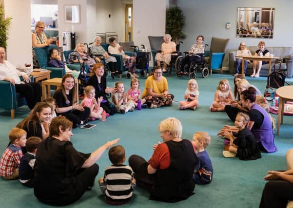 Children visited residents at Friary Court  from Giggles Galore nursery in Lincolnshire