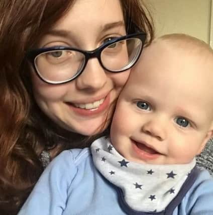 Laura Foxall holding Edward before his illness