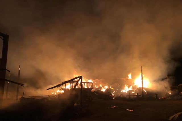 The fire in Wisbech St Mary. Photo: Cambridgeshire Fire and Rescue Service