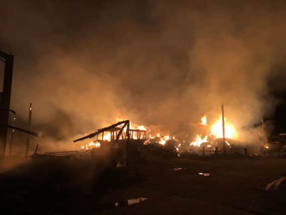 The fire in Wisbech St Mary. Photo: Cambridgeshire Fire and Rescue Service