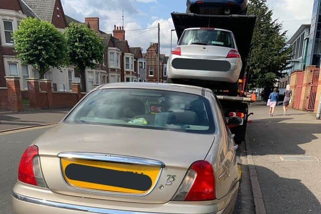 Driver reported and vehicle seized