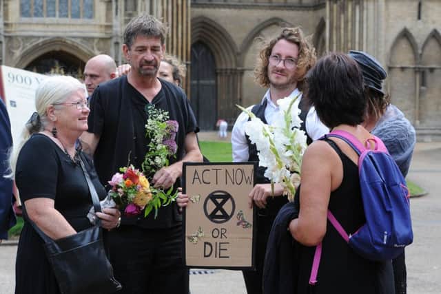 Extinction Rebellion funeral march in the city centre. EMN-190720-174028009