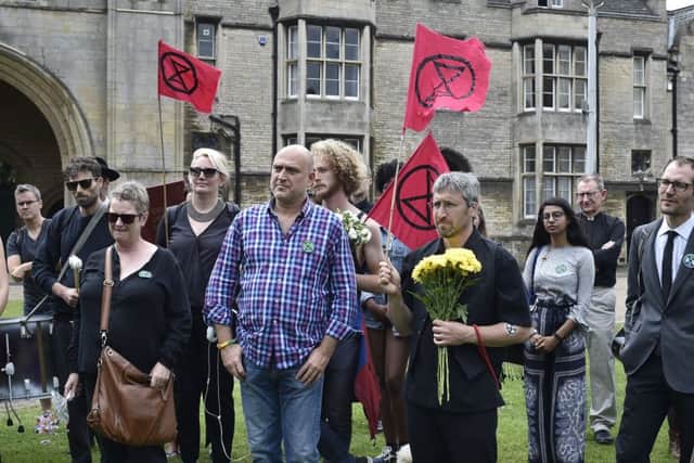 Extinction Rebellion funeral march in the city centre. EMN-190720-173740009